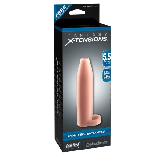 Fantasy X-Tensions - Nakładka Na Penisa 33% Większy Penis Cielisty 14cm